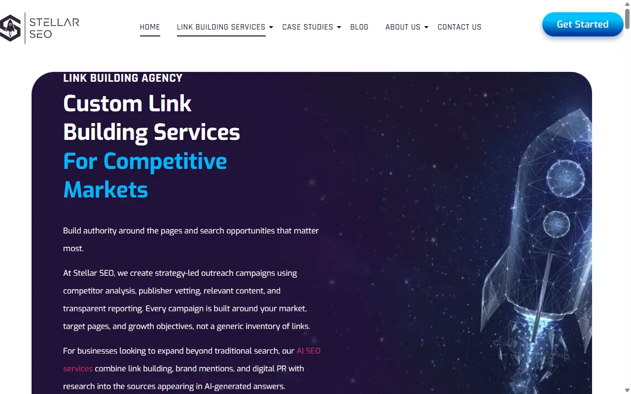 Stellar SEO homepage